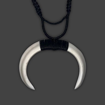 Double Boar's Tusk Necklace                                                